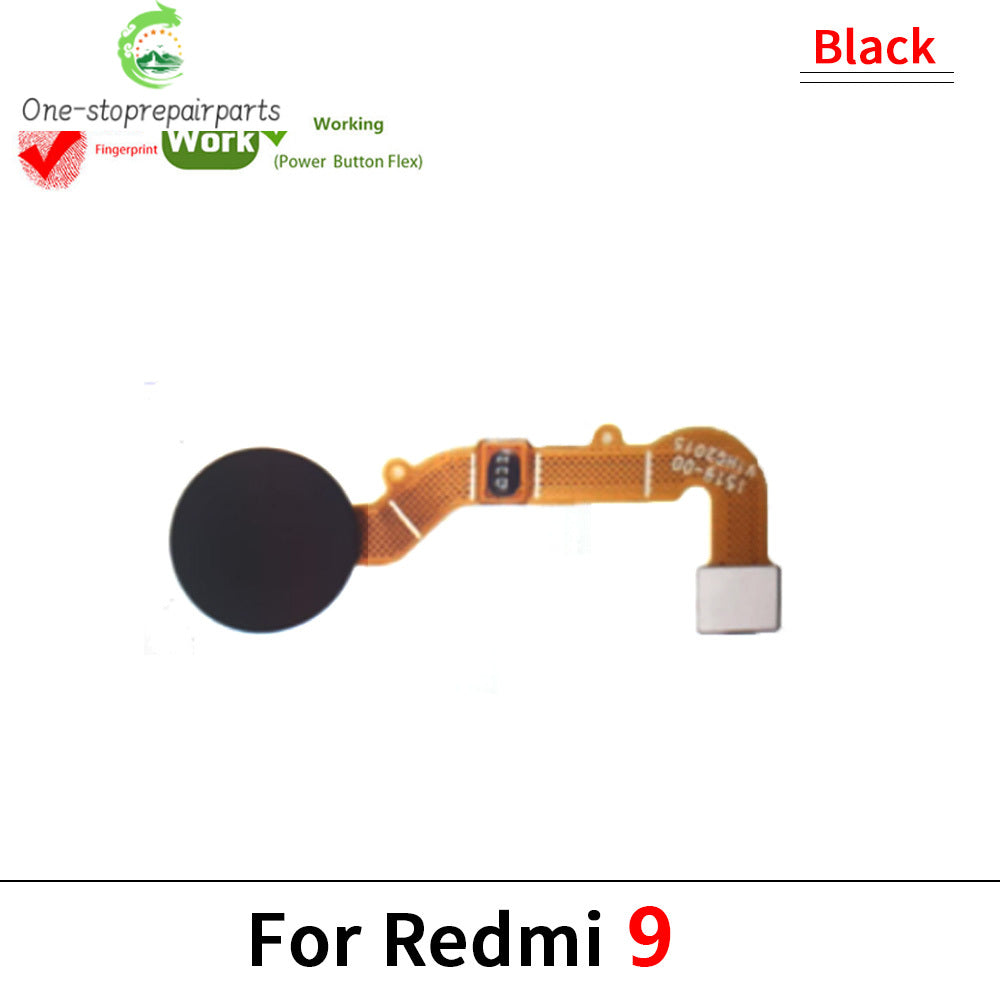 New Fingerprint For Xiaom Redmi 9C 9T 9 10C 10 Prime Home Button Fingerprint Menu Return Key Recognition Sensor Flex Cable Redmi phone repair parts