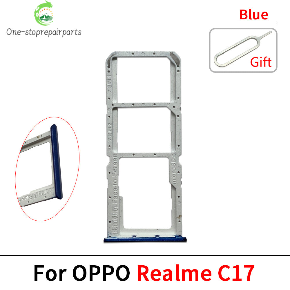 New For OPPO Realme C15 C31 C33 C25 C17 C12 SIM Card Slot SD Card Tray Holder Adapter Realme phone repair parts