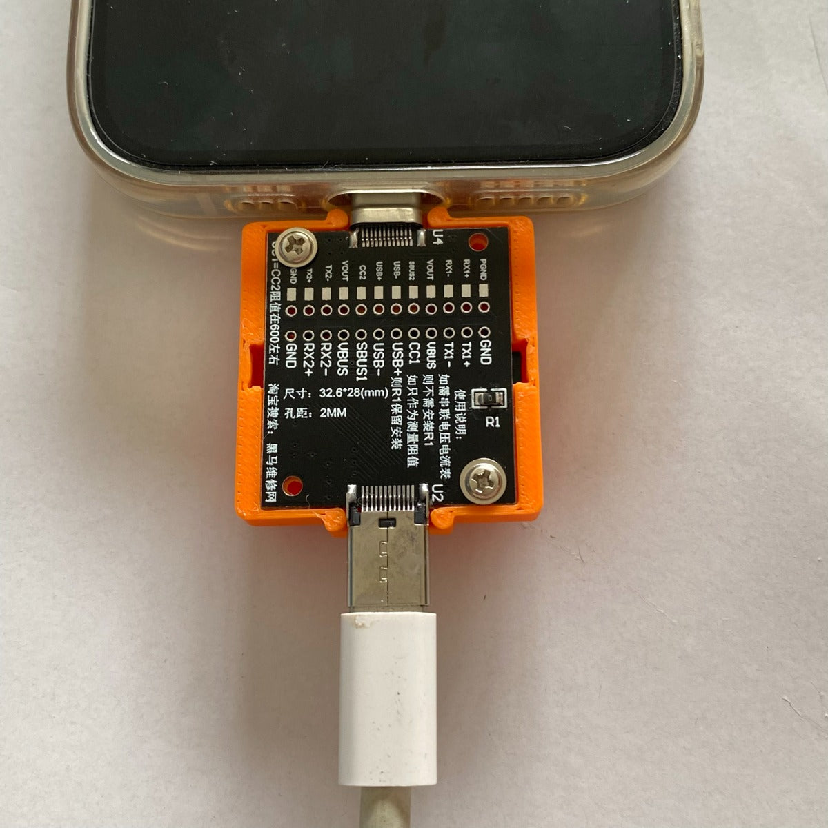 TYPE-C male to female test board USB3.1 female seat to male 24P adapter board PD fast charging extension resistance card repair tools