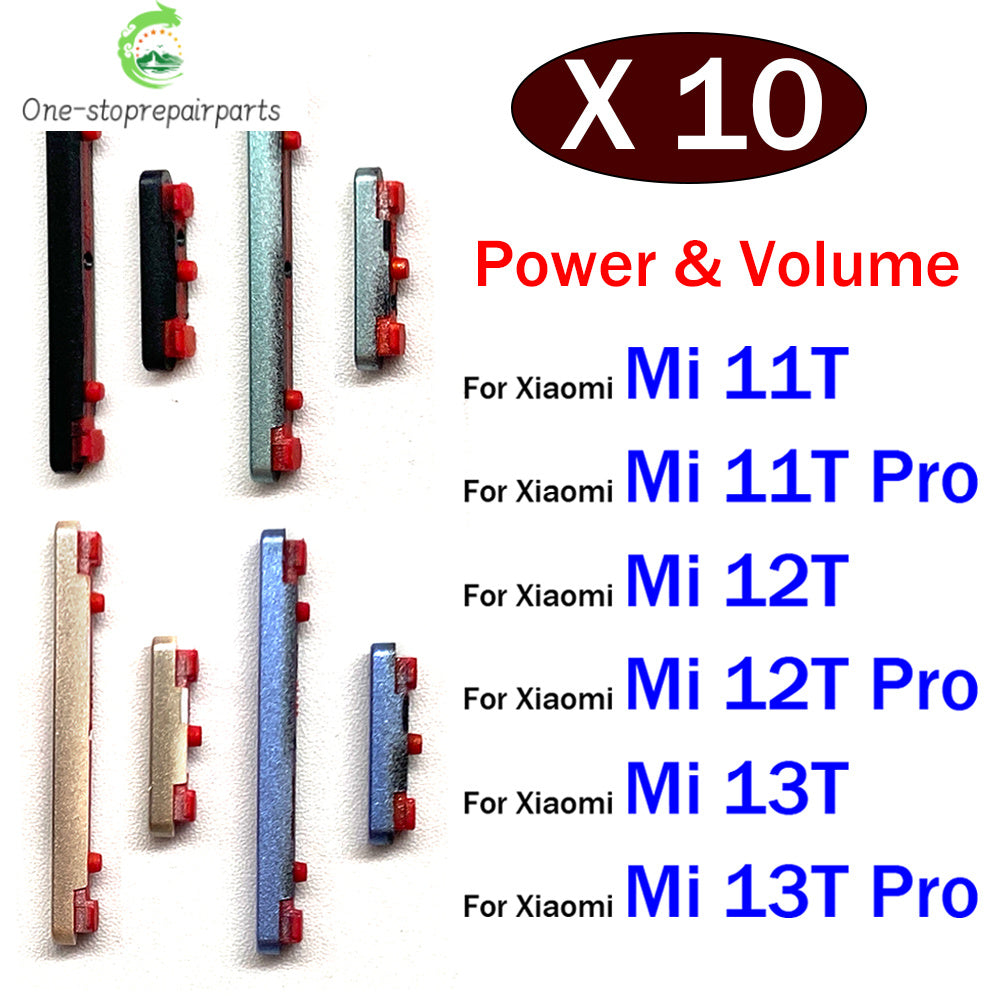 10Pcs/Lot, Power Button Volume Side Button Key Flex Cable For Xiaomi Mi 11T 12T 13T Pro Replacement Parts  Xiaomi  Xiao mi phone repair parts