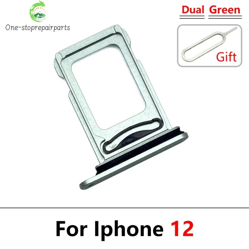 New For iPhone 12 Pro 12Pro Max Mini Dual SIM Card Tray Slot Holder Adapter Accessories iPhone phone repair parts