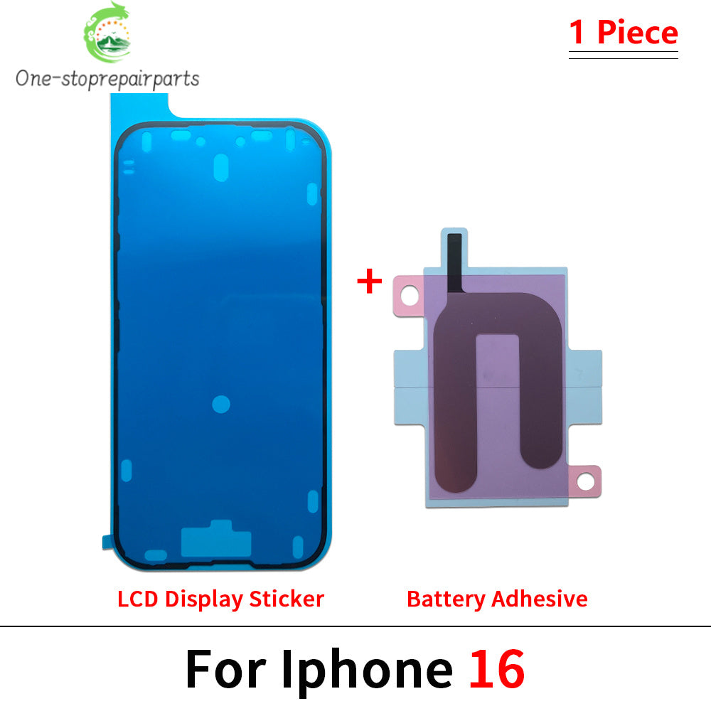 10Pcs, Waterproof Adhesive Sticker Screen Frame Bezel Seal Tape Battery Sticke For iPhone 11 12 13 14 15 16 Pro Max Plus X Xs iPhone phone repair parts