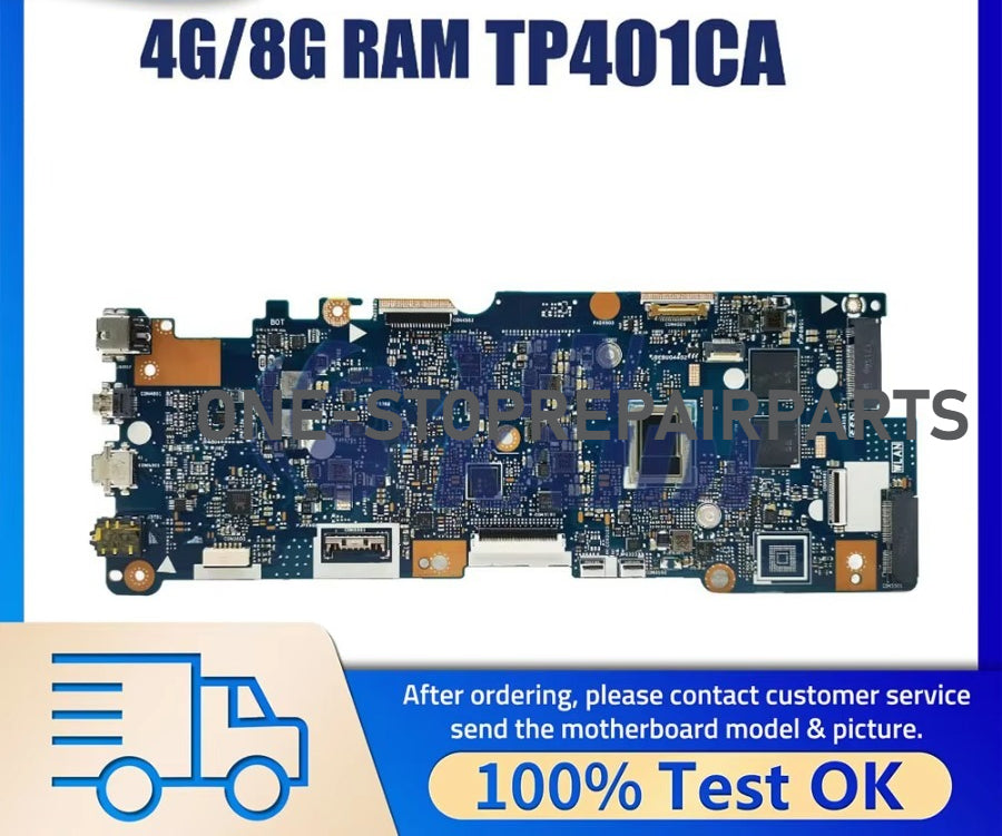 For ASUS VivoBook TP401CA TP401C TP401CA TP401CAE Mainboard Laptop Motherboard CPU M3 M5 M7 4GB 8GB RAM 100%Tested ASUS laptop repair parts