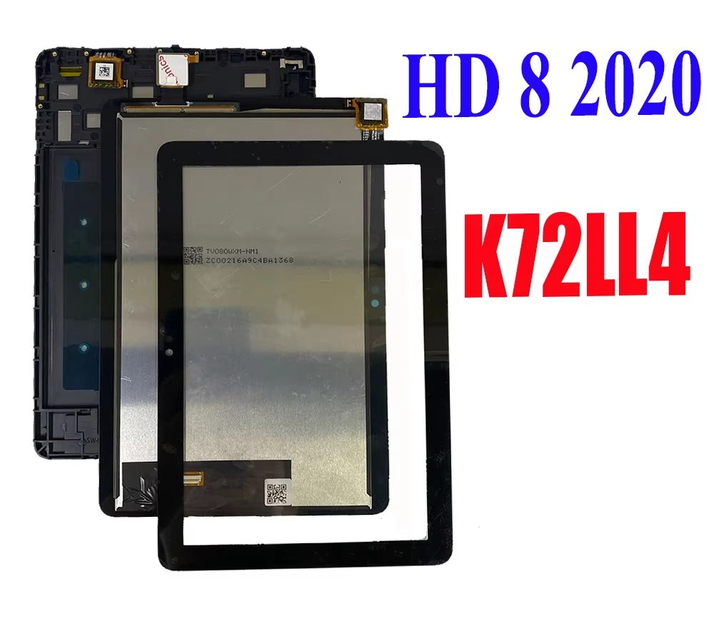 Tablet LCD For Amazon Fire HD 8 2020 10th Gen K72LL4 LCD Display Touch Screen Digitizer Glass Assembly Amazon Kindle Tablet repair parts