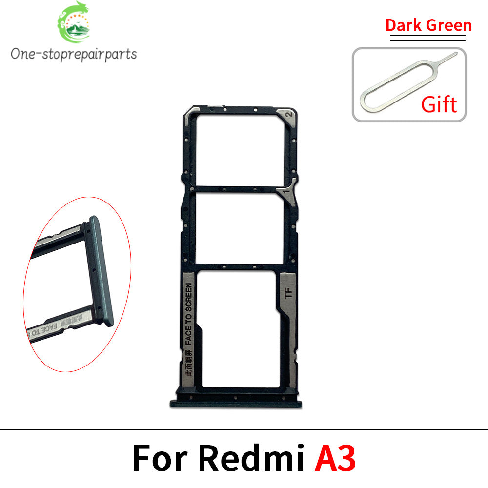10Pcs/Lot, SIM Card Tray Slot Holder Adapter Accessories For Redmi A1 A2 A3 Plus Redmi phone repair parts