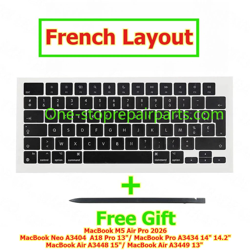 Keycap Key Cap keycaps A3404 A18 Pro 13" MacBook Neo A3434 14"  A3448 15" A3449 13" MacBook Air Pro M5 for Macbook 14" 15 13 keyboard repair