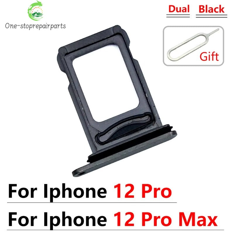 New For iPhone 12 Pro 12Pro Max Mini Dual SIM Card Tray Slot Holder Adapter Accessories iPhone phone repair parts
