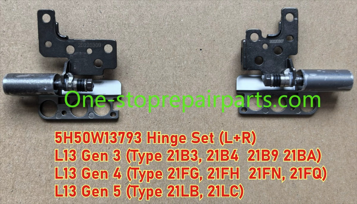 Laptop LCD Hinge L&R For Lenovo ThinkPad L13 5H50W13793 Gen 3 L13 Gen 4 L13 Gen 5 ThinkPad L13 5H50W13794 L13 Yoga Gen 3  Gen 4 L13 2-in-1 Gen 5 X1 Carbon 12th Gen screen display hinges Lenovo laptop repair parts