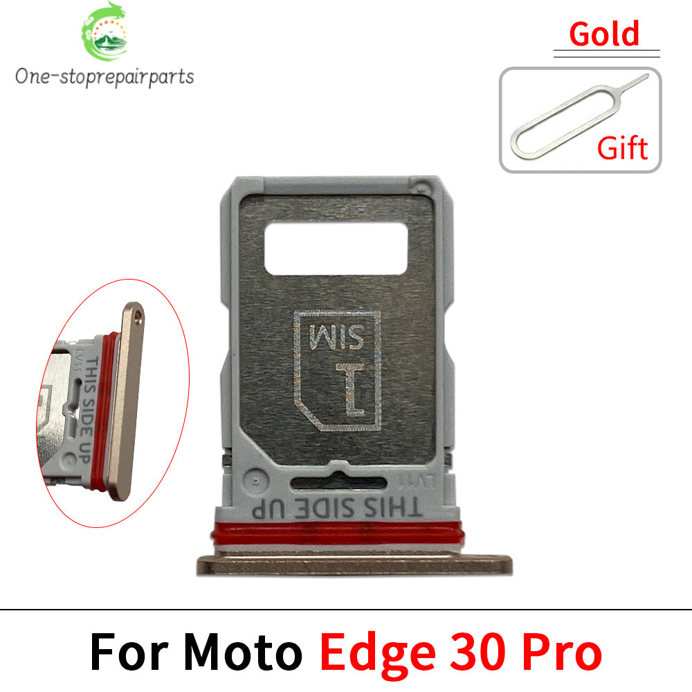 10Pcs, Micro Nano SIM Card Holder Tray Slot Holder Adapter Socket For Motorola Moto Edge 20 30 40 50 Pro Neo Fusion Lite Ultra Motorola phone repair parts