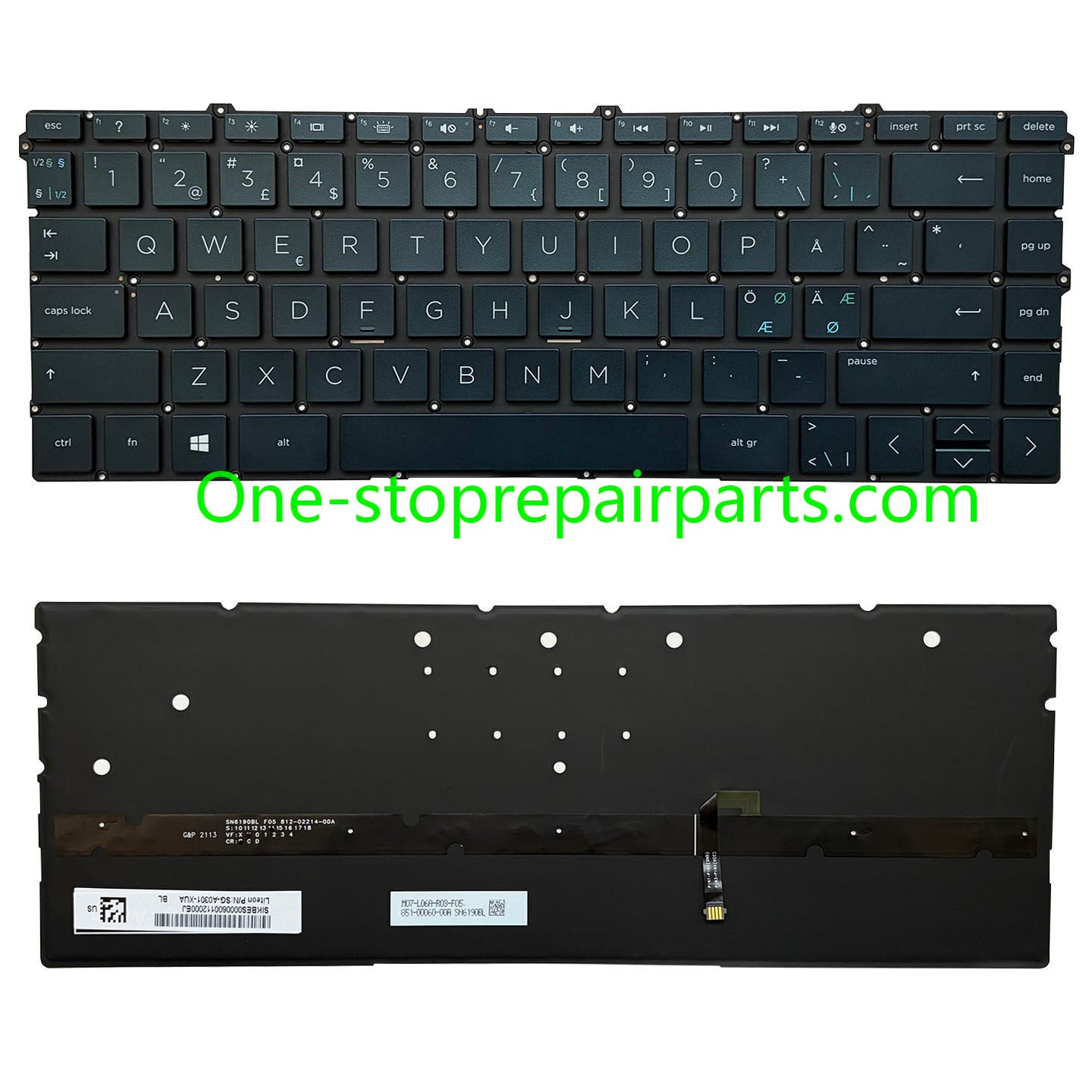 Upper Keyoard  for HP Spectre X360 13-AW TPN-Q225 UK/SP/RU/LA US