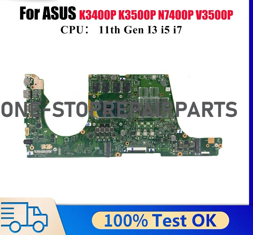X7400PA Laptop Motherboard For ASUS K3500P X7400PC V3400P K3400P X7400PE V3500P X7400P N7400P Mainboard With 11th Gen I3 I5 I7 ASUS laptop repair parts