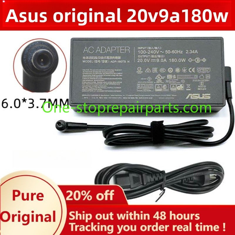 AC Power Adapter Charger for ASUS TUF Gaming 65W 150W 180W Type C 6.0*3.7MM ADP-180TB H A20-180P1A 20V 9A FX506 FA706 G15 GA401 GA502 charger