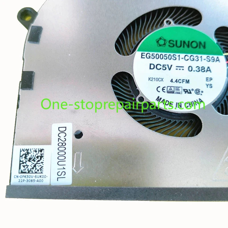 New Original LAPTOP CPU GPU Cooling Fan for DELL XPS 15 9500 9510 9520 Precision 5550 5560 5570 Dell laptop repair parts