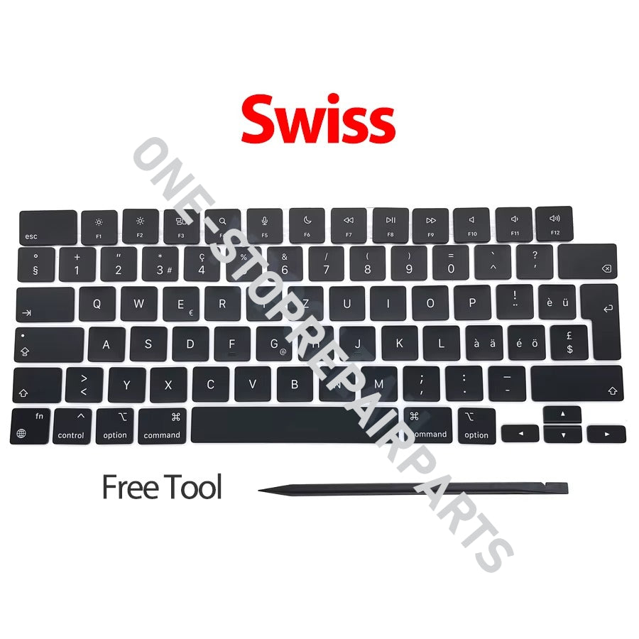 Laptop A2442 A2485 A2779 A2780 A2918 A2991 A2992 A2681 Keycaps Keys Key Cap set For Macbook Pro M1 M2 M3 14" 16" Keyboard Repair Macbook repair parts