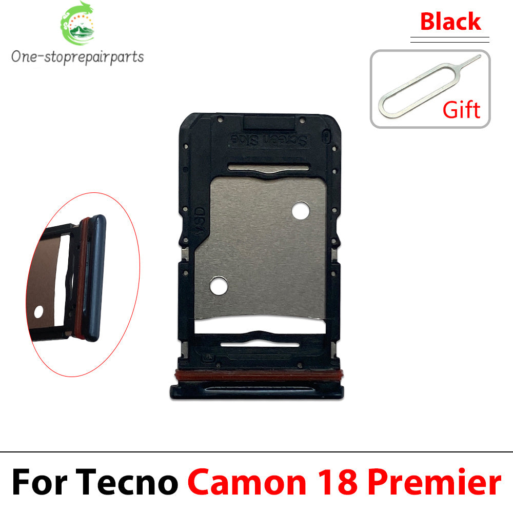 New For Tecno Camon 16 17 17P 18 18P 19 20 Pro Neo Premier SIM Card Slot SD Card Tray Holder Adapter Repair Parts Tecno phone repair parts