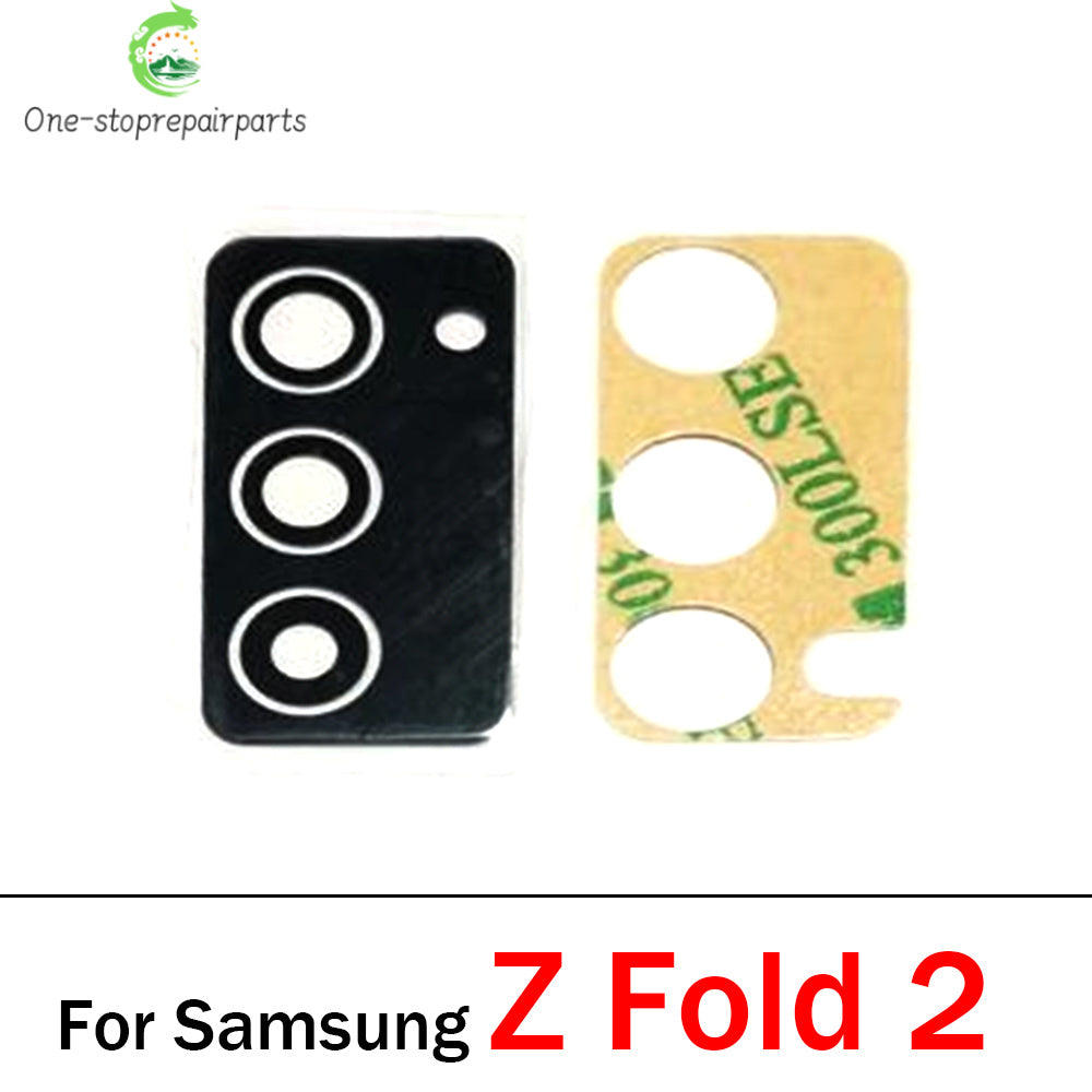 New Camera Glass For Samsung Z Flip 2 3 4 5 6 / Z Fold 2 3 4 5 6 5G Rear Back Camera glass Lens With Glue Adhesive Samsung phone repair parts
