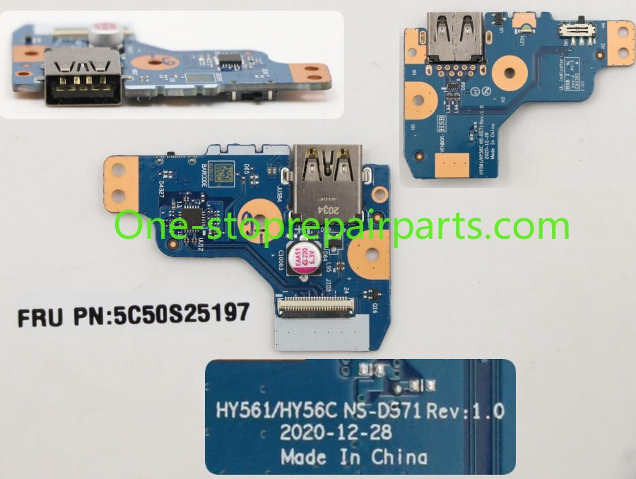 USB Port Jack I/O board for Lenovo Legion 5-15ACH6 5-15ITH6 5-15ITH6H  5-15ACH6H 5 Pro-16ITH6H 5-15ACH6A R7000P Y7000P NS-D601 5C50S25210 NS-D741 5C50S25211 NS-D711 5C50S25209 NS-D571 5C50S25197 NS-D713 5C50S25214 NS-D931 5C50S25238 Lenovo laptop r