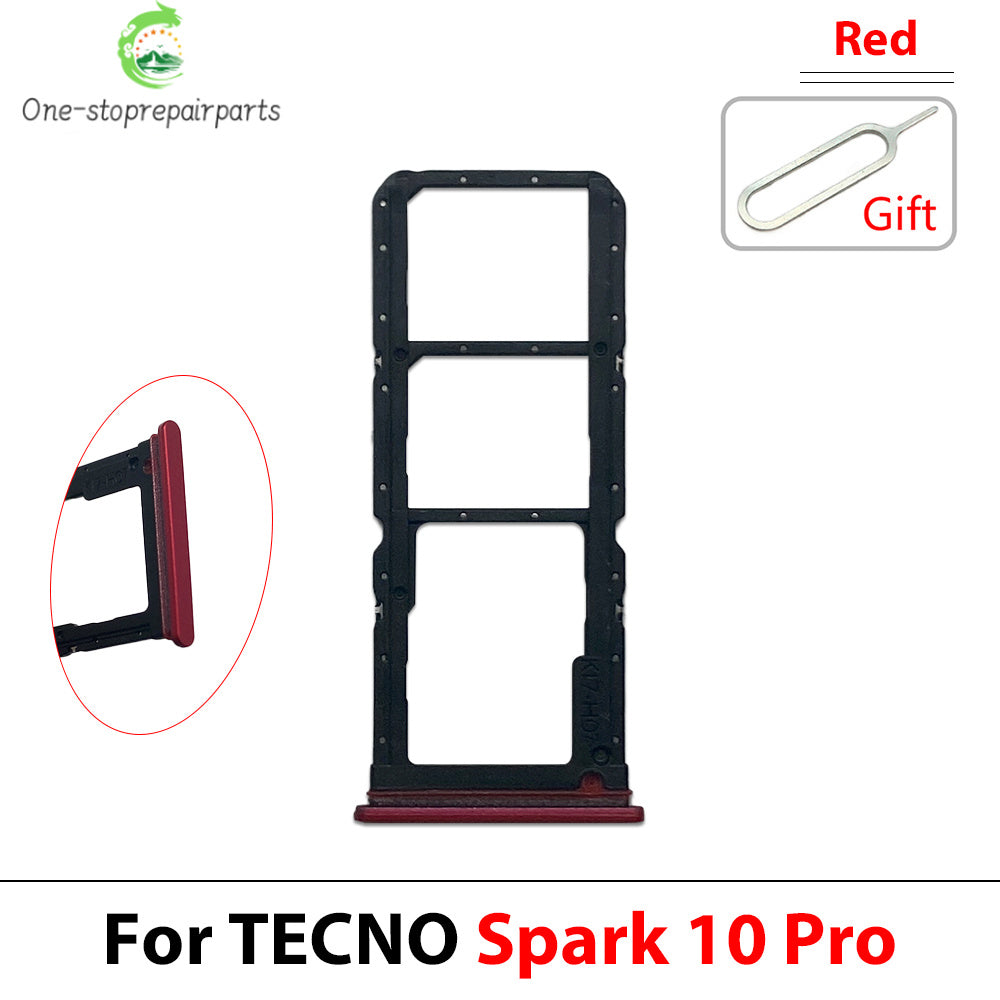 10Pcs, New For Tecno Spark 10 10C 20 20C 30C Pro / For Infinix Zero 30 4G 5G SIM Card Tray Slot Holder Replacement Parts  infinix phone repair parts