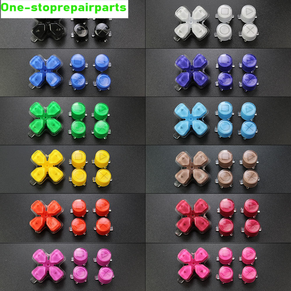 1Set For PS5  V1 V2 V3 Controller Gamepad Crystal Button A B X Y D Pad Cross Direction Function Key Replacement Game console repair parts