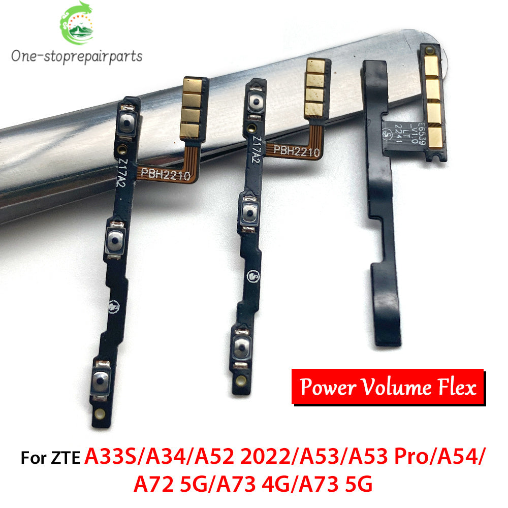 Volume Button Power Switch On Off Button Flex Cable For ZTE A33s A34 A51 A52 A53 A54 A71 A72 A73 Pro 4G 5G 2022 ZTE phone repair parts