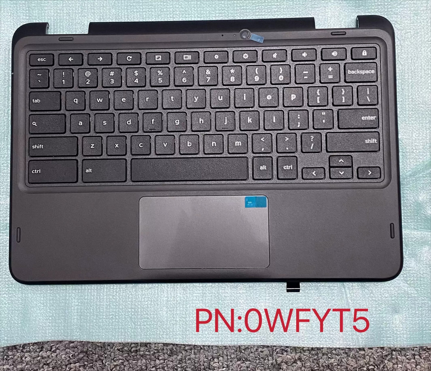 Upper case keyboard for  Dell Chromebook 3100 C-Shell Keyboard with Touchpad 0WFYT5 WFYT5  topcase palmrest keybooard