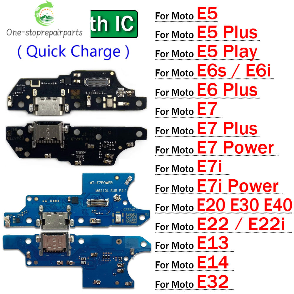 USB Charger Charging Dock Port Connector Flex Cable For Moto E5 E6 E6s E6i E7 E7i Plus Power Play go E20 E30 E40 E32 E22 E13 E14 Motorola phone repair parts