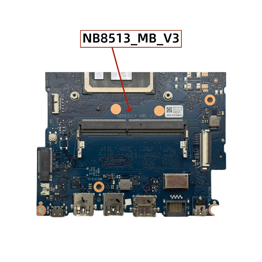NB8513_MB_V3 For Acer Aspire 5 A514-52 Laptop Motherboard With i3-10110U i5-8265U i7-8565U CPU 4GB-RAM DDR4 UMA NB.HDR11.001 Acer laptop repair parts