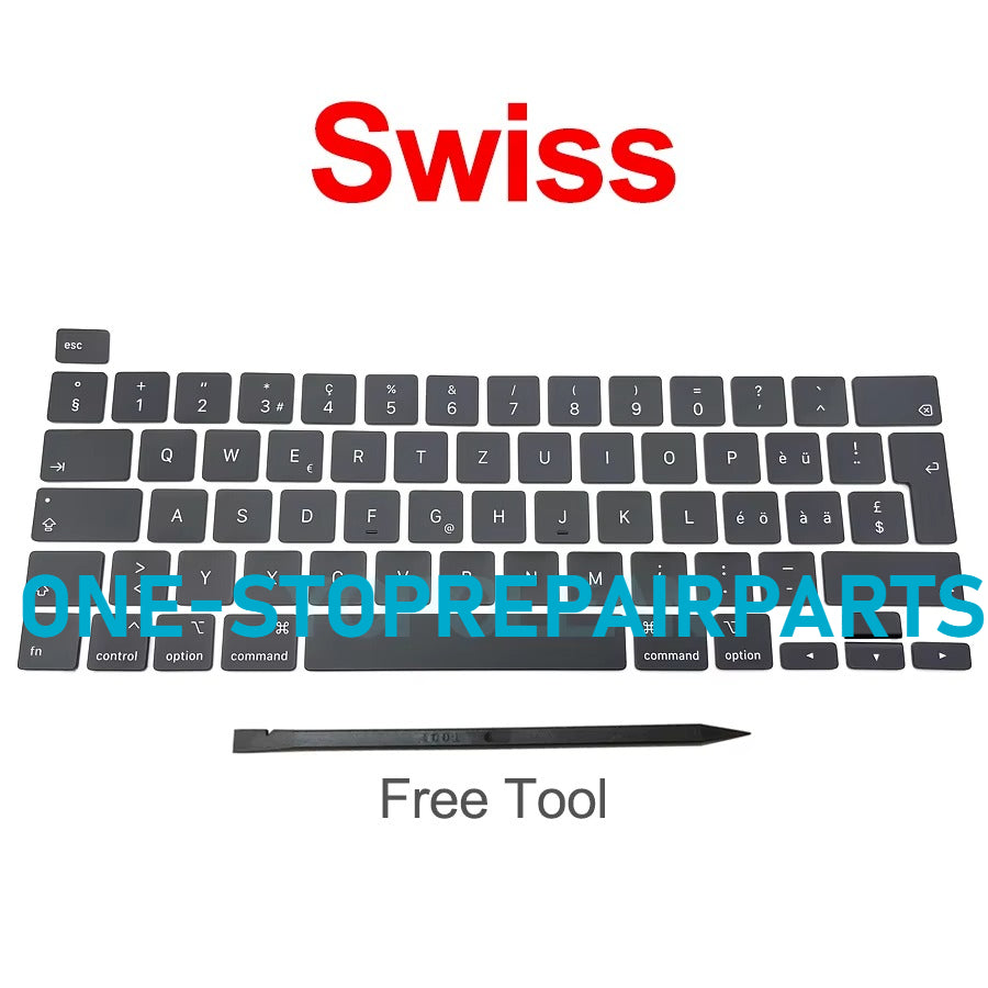 New Laptop A2141 A2289 A2251 Key Keycaps Keys Cap Keyboards Scissor Repair For Macbook Pro Retina 13" 16" 2019 2020 Year Macbook repair parts