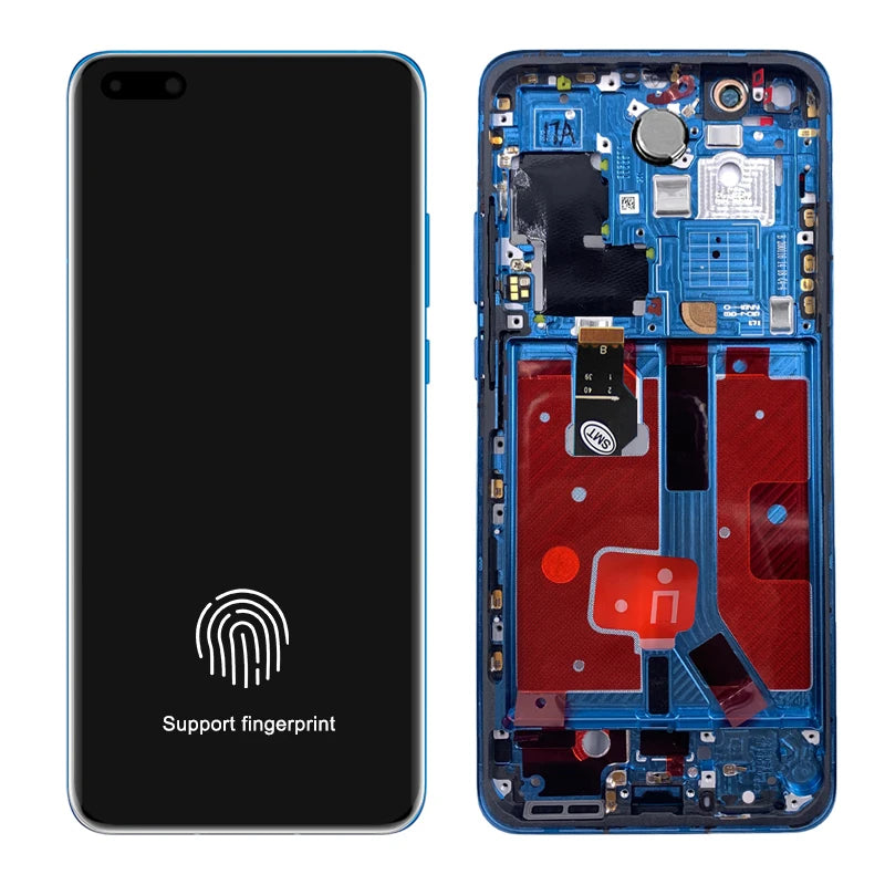 For Huawei P40 Pro with Fingerprint, for Huawei P40 Pro ELS-NX9 ELS-N04 Lcd Display Touch Screen Replacement Screen Assembly HUAWEI phone repair parts
