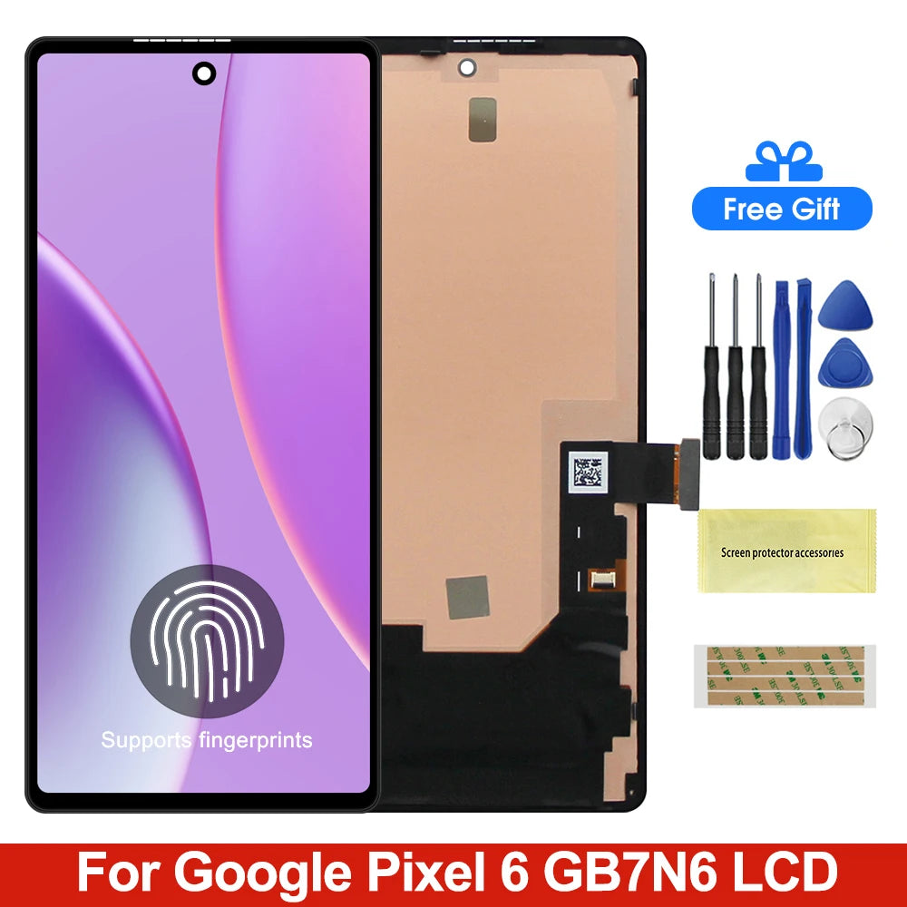 AMOLED Screen for Google Pixel 6 GB7N6 G9S9B16 Lcd Display Digital Touch Screen with Frame Replacement for Google Pixel 6 Google phone repair parts