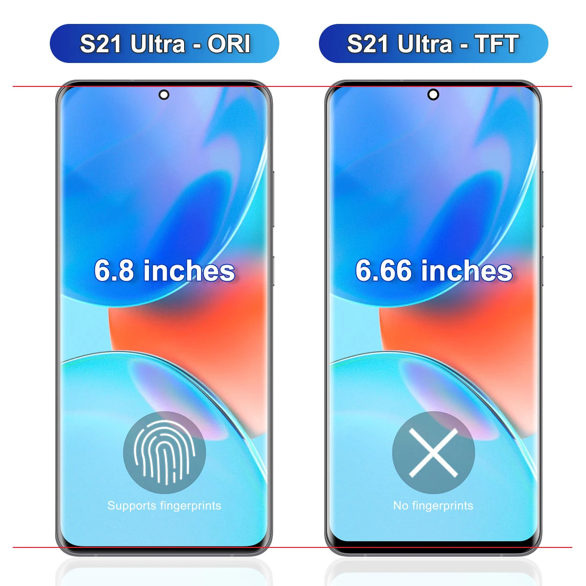 TFT LCD Screen for Samsung Galaxy S21 Ultra 5G G998B G998B/DS Lcd Display Digital Touch Screen with Frame, Support S Pen Samsung phone repair parts