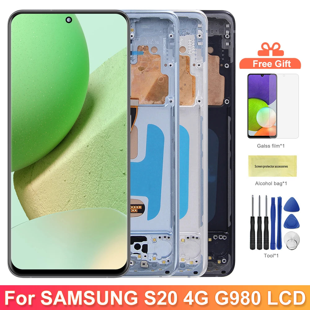 tft Screen for Samsung Galaxy S20 G980F Lcd Display Touch Screen Digitizer Assembly for Samsung S20 5G G981B G981F Replacement Samsung phone repair parts