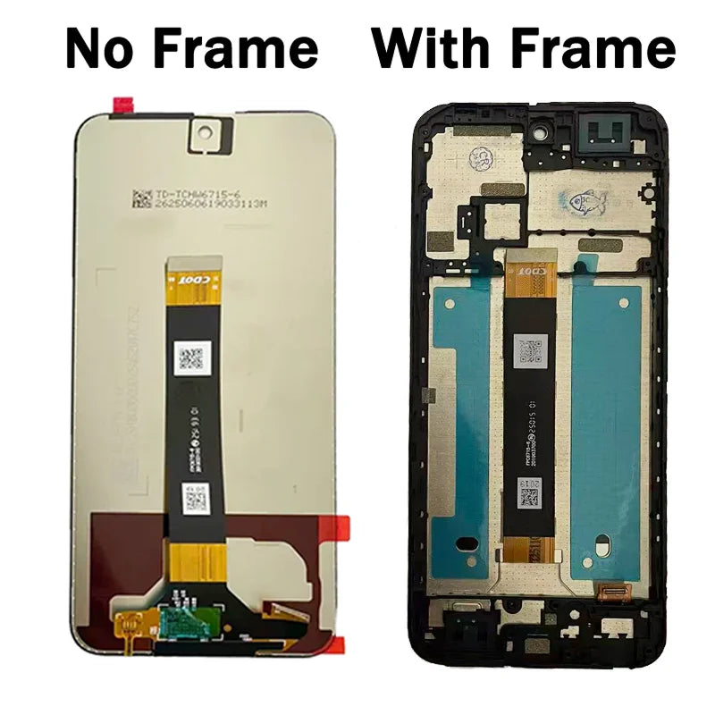 6.7' Screen For TCL 60 5G LCD Display With Touch Screen Digitizer Full Assembly T521H Display Screen With Frame TCL phone repair parts