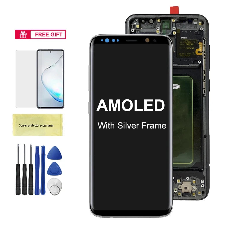 S8+ G955 G955F Display Screen Assembly for Samsung Galaxy S8 Plus Lcd Display Digital Touch Screen with Frame Replacement Parts Samsung phone repair parts