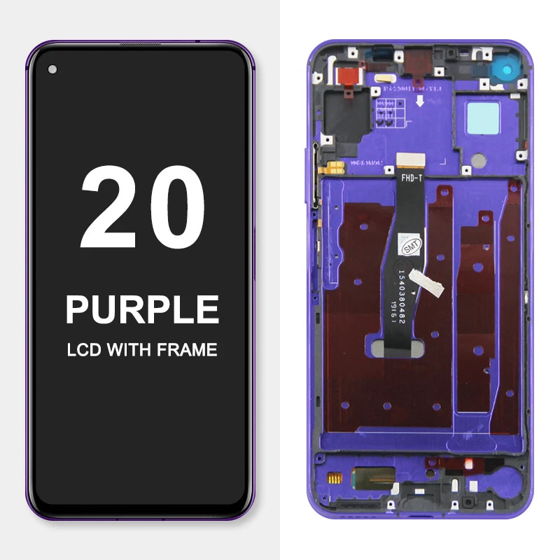 6.26" Screen Assembly for Honor 20 YAL-L21 Lcd Display Digital Touch Screen with Frame Parts for Honor 20 Pro YAL-AL00 YAL-TL00 Honor phone repair parts