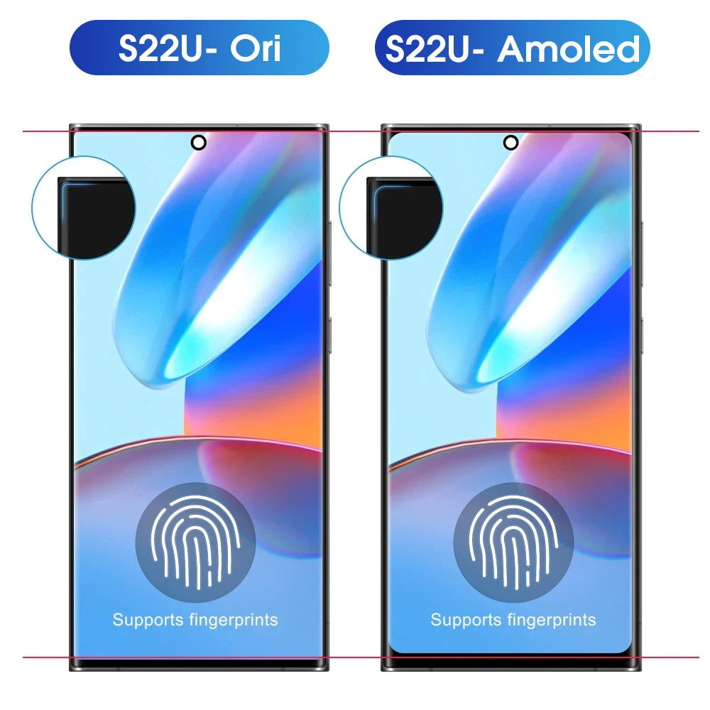 Amoled S22 Ultra Dispaly Screen for Samsung Galaxy S22 Ultra 5G S908B S908B/DS Lcd Display Digital Touch Screen with Fingerprint Samsung phone repair parts