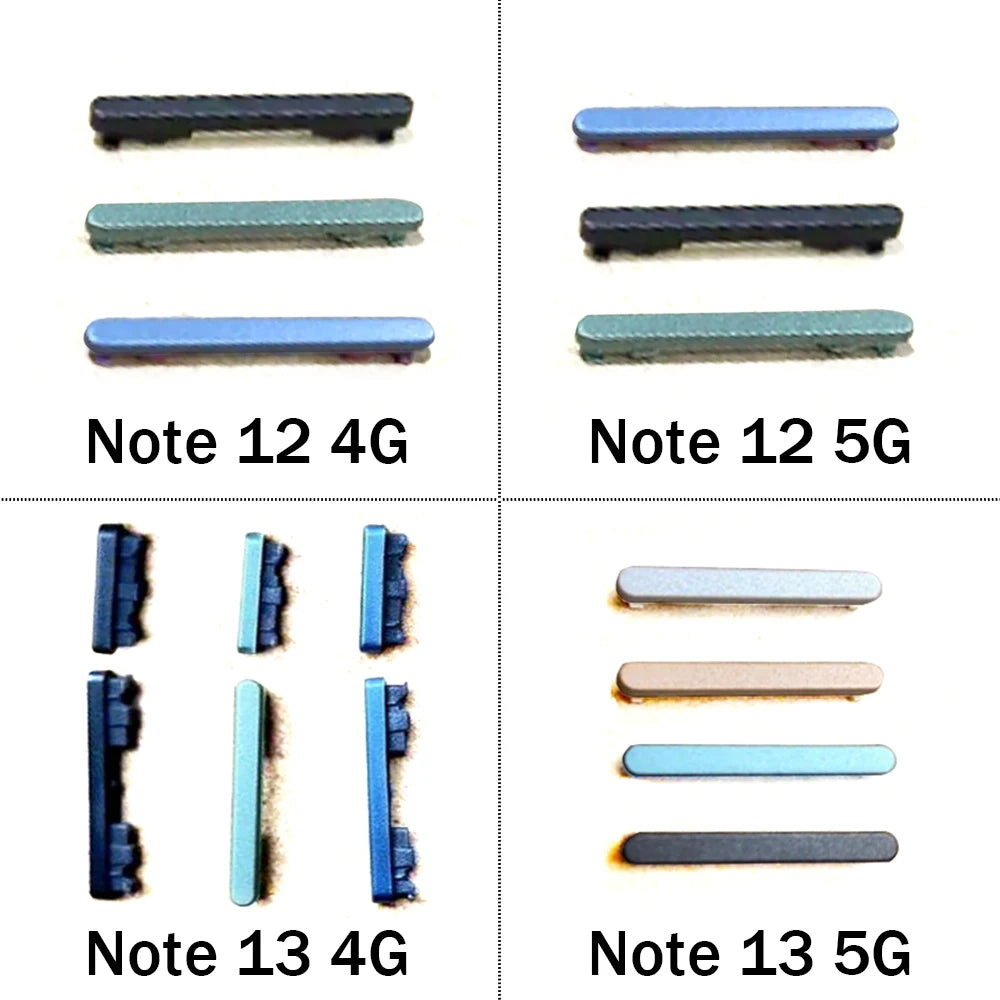 10Pcs, Volume Power Button Side Key For Redmi Note 7 8 9 9S 10 10s 11 12 13 Pro 4G 5G Replacement Parts Redmi phone repair parts