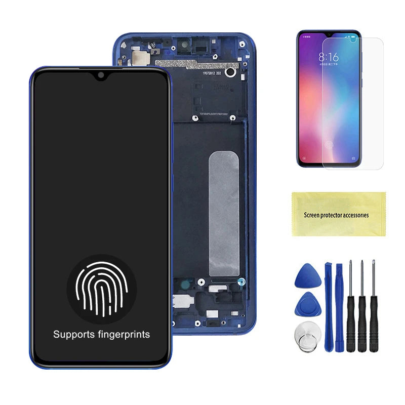 6.39" Amoled Screen for Xiaomi Mi 9 Lite LCD Display Digital Touch Screen Assembly with Frame for Mi CC9 Replacement M1904F3BG Xiaomi phone repair parts