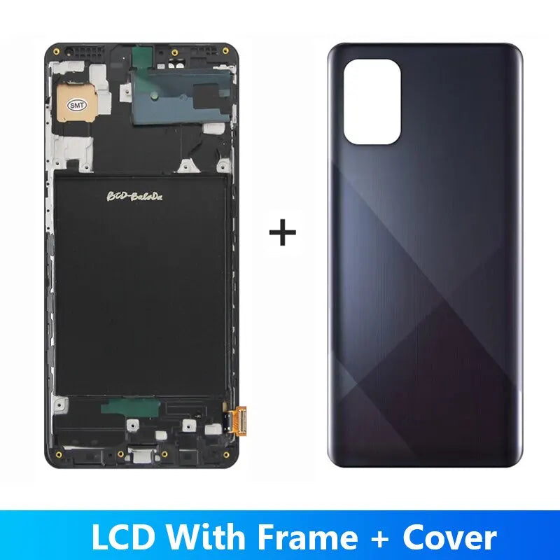 A71 Display Screen Replacement, for Samsung Galaxy A71 LCD Display Digital Touch Screen with Frame for Samsung A71 A715 A715F Samsung phone repair parts