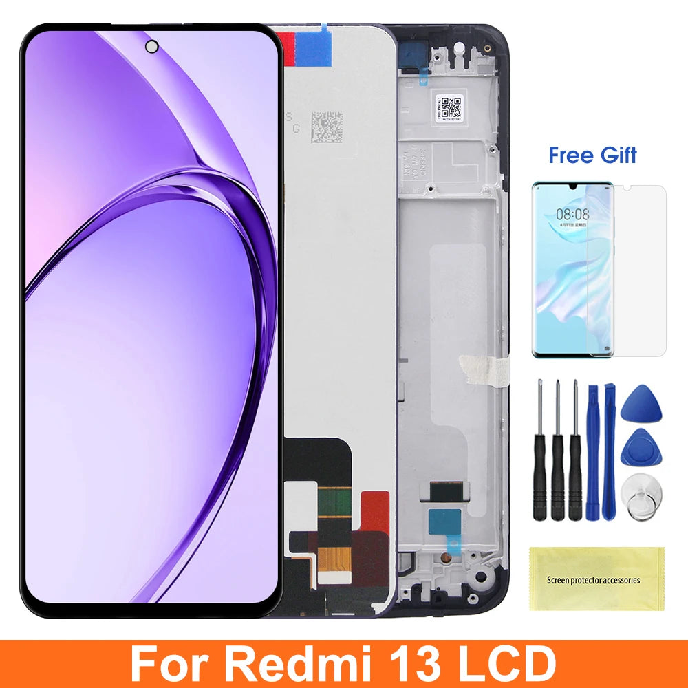 6.79" Display Screen for Xiaomi Redmi 13 Lcd Display Digital Touch Screen with Frame for Redmi13 Screen Assembly Replacement Xiaomi phone repair parts