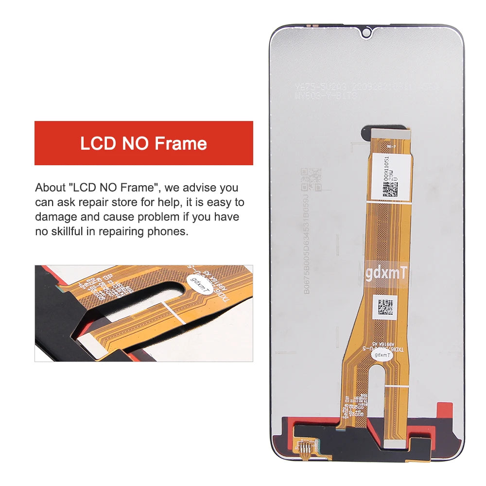 6.75" Screen Assembly for Honor X7a RKY-LX1 RKY-LX2 RKY-LX3 Lcd Display Digital Touch Screen With Frame for Honor X7a Screen Honor phone repair parts