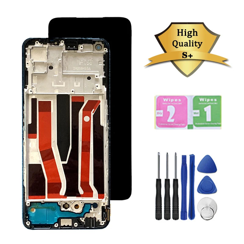 Super AMOLED Reno5Z Display Screen For OPPO Reno5 Z 5G CPH2211 LCD Reno 5Z Display Touch Screen Digitizer Replacement Parts  Oppo phone repair parts