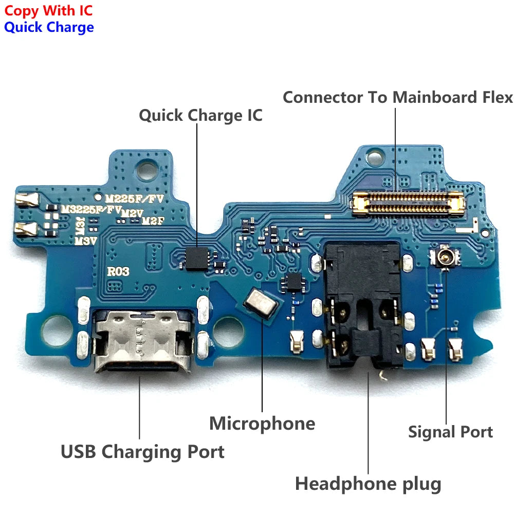 For Samsung M22 M31S M32 M51 M52 M10 M20 M30 M30s M21 M62 M53 5G USB Charge Port Dock Connector Charging Main Board Flex Cable Samsung phone repair parts