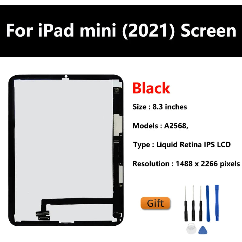 8.3" For Apple iPad Mini6 mini (2021) A2568 LCD Display Touch Screen Digitizer Assembly Replacement Spare Part + Tools  iPad repair parts