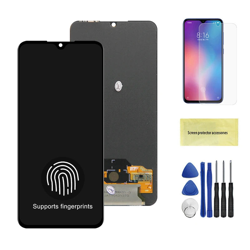 6.39" Amoled Screen for Xiaomi Mi 9 Lite LCD Display Digital Touch Screen Assembly with Frame for Mi CC9 Replacement M1904F3BG Xiaomi phone repair parts