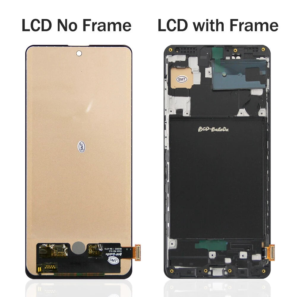 A71 Display Screen Replacement, for Samsung Galaxy A71 LCD Display Digital Touch Screen with Frame for Samsung A71 A715 A715F Samsung phone repair parts
