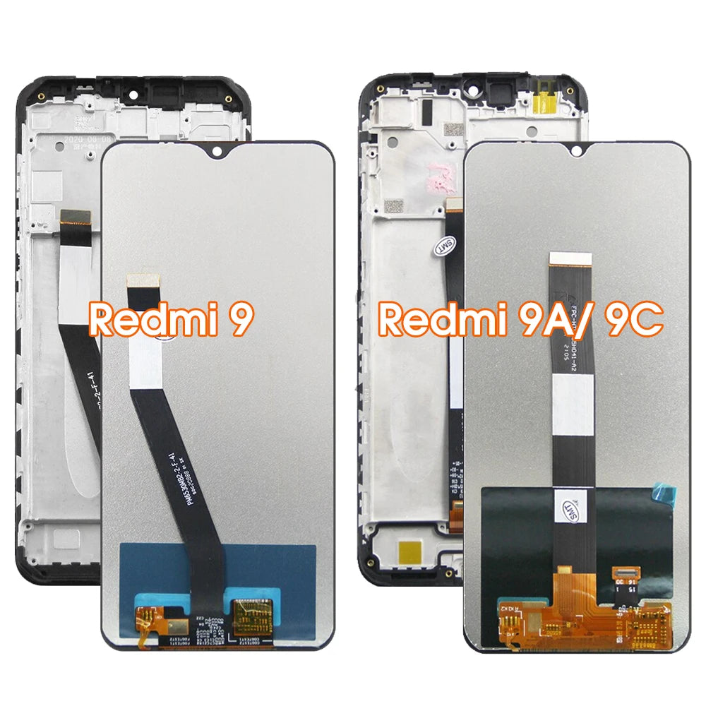 6.53'' Screen for Redmi 9 M2004J19G Lcd Display Touch Screen Digitizer With Frame for Xiaomi Redmi 9A 9C M2006C3MG Replacement Xiaomi phone repair parts