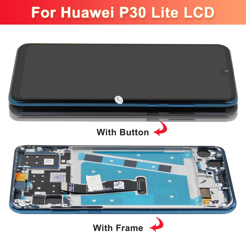 P30 Lite Display Screen with Frame, for Huawei P30 lite MAR-L01A MAR-L21A Lcd Display Digital Touch Screen for Huawei P30 lite HUAWEI phone repair parts