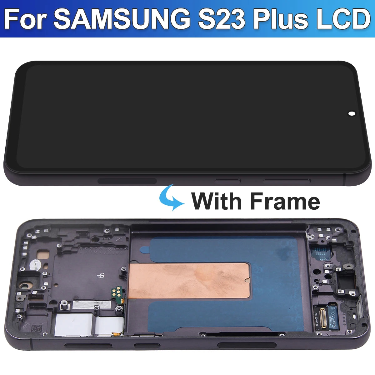 S23 Plus TFT Screen Assembly for Samsung Galaxy S23+ S916B S916B/DS Lcd Display Digital Touch Screen with Frame Replacement Samsung phone repair parts