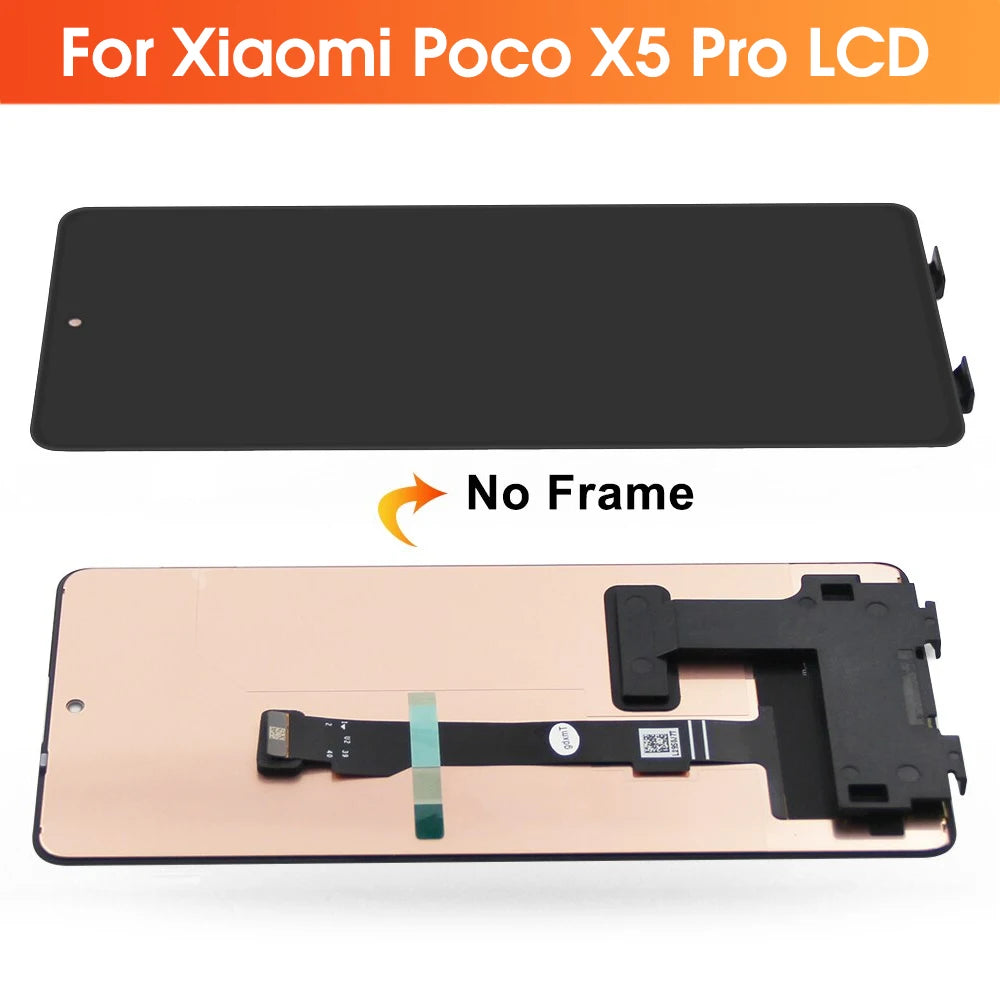 Display Screen for Poco X5 Pro 22101320G 22101320I Lcd Display Touch Screen Digitizer with Frame for Xiaomi Poco X5 Pro Screen Xiaomi phone repair parts